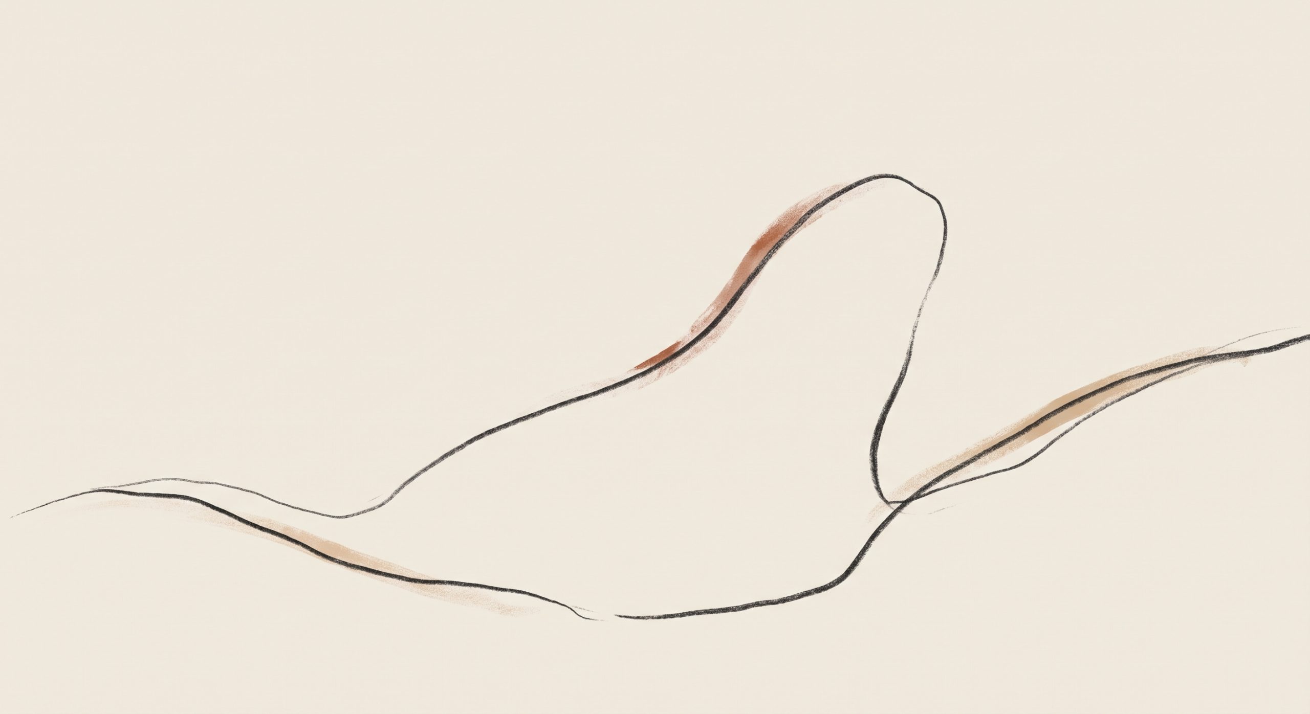 Minimal abstract artwork with organic line and neutral tones
