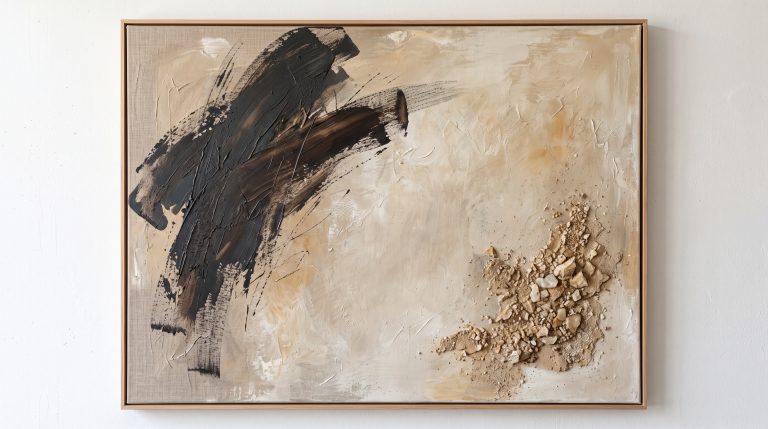 Abstract artwork demonstrating asymmetrical visual balance