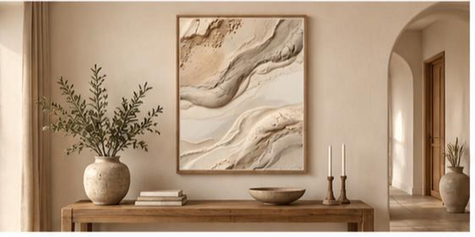 Sandstone Flow Texture neutral artwork, second view from the Aesthetic Haven Co listing